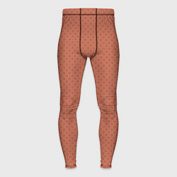 Мужские тайтсы Терракотовый паттерн в мелкий квадрат