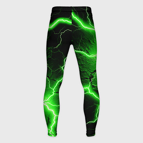 Мужские тайтсы Color green black / 3D-принт – фото 2