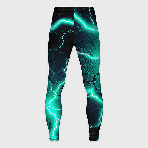 Мужские тайтсы Color light blue black / 3D-принт – фото 2