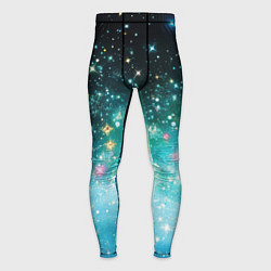 Мужские тайтсы Бирюзовые блестки фон