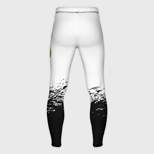 Мужские тайтсы Россия черно белые краски / 3D-принт – фото 2