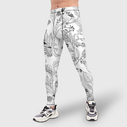 Тайтсы мужские Птицы Сирин, цвет: 3D-принт — фото 2