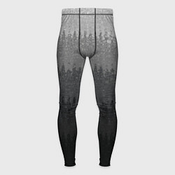 Мужские тайтсы Градиент полосами тёмно-серый графитовый