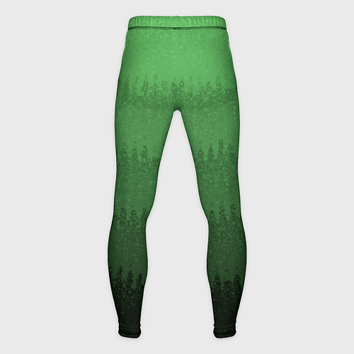Мужские тайтсы Зеленый градиент текстурные полосы / 3D-принт – фото 2