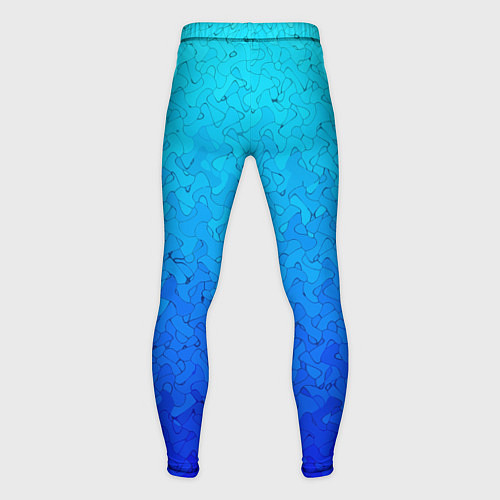 Мужские тайтсы Голубой в синеву с узором / 3D-принт – фото 2
