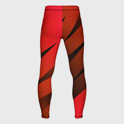 Мужские тайтсы Красно-коричневый абстрактные полосы / 3D-принт – фото 2