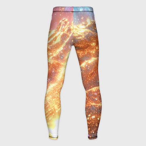 Мужские тайтсы Золотистая блестящая текстура / 3D-принт – фото 2