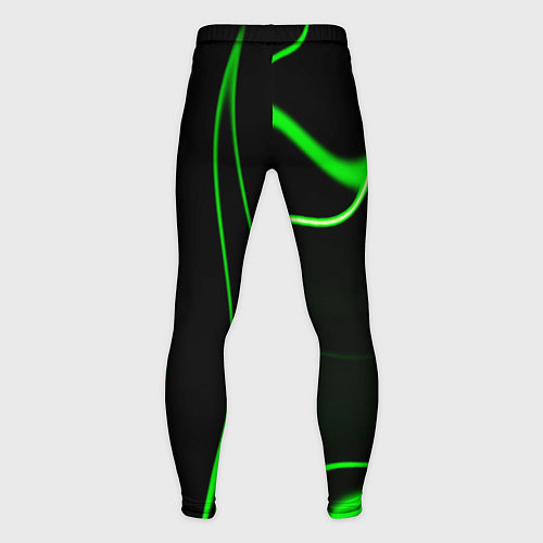 Мужские тайтсы Color green light green black / 3D-принт – фото 2