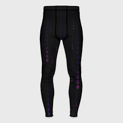 Тайтсы мужские Color black pink, цвет: 3D-принт