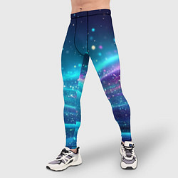 Тайтсы мужские Синяя блестящая текстура, цвет: 3D-принт — фото 2