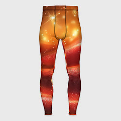 Тайтсы мужские Красная волнистая текстура с блеском, цвет: 3D-принт