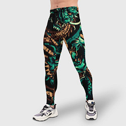 Тайтсы мужские Японские драконы ирезуми, цвет: 3D-принт — фото 2
