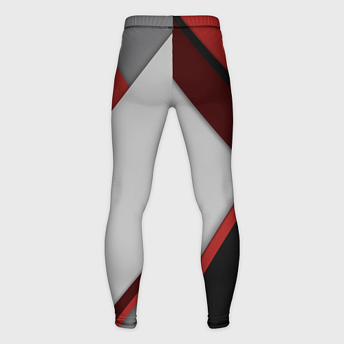 Мужские тайтсы Color black red grey / 3D-принт – фото 2