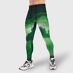 Тайтсы мужские Зелёный гром, цвет: 3D-принт — фото 2