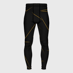 Тайтсы мужские Color yellow line, цвет: 3D-принт