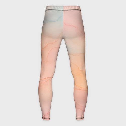 Мужские тайтсы Нежный персиковый / 3D-принт – фото 2