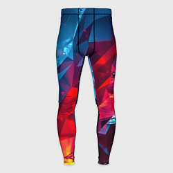 Тайтсы мужские Красные и синие минералы, цвет: 3D-принт