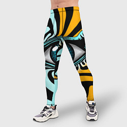 Тайтсы мужские Глаз - психоделика, цвет: 3D-принт — фото 2