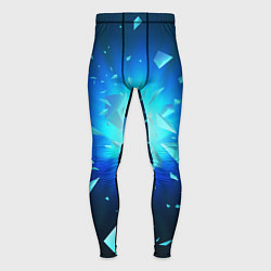 Мужские тайтсы Неоновый космический взрыв на светлом фоне