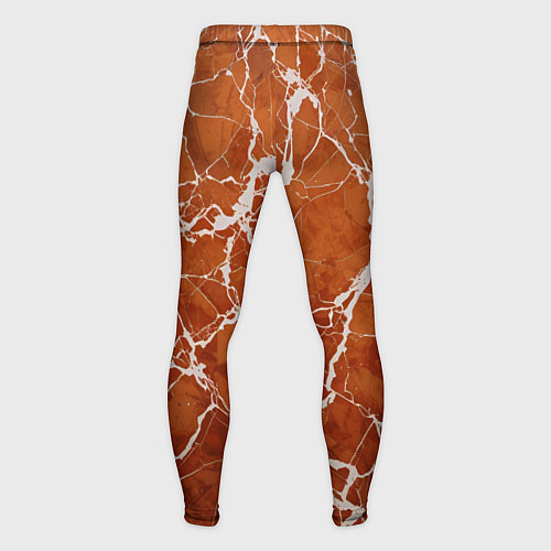 Мужские тайтсы Темно-оранжевый мрамор / 3D-принт – фото 2