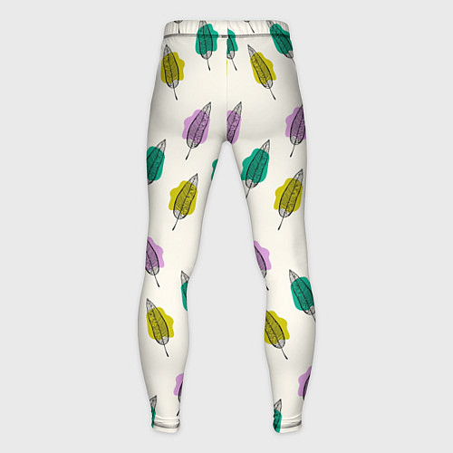 Мужские тайтсы Листья на пятнах / 3D-принт – фото 2
