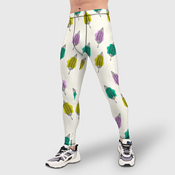Тайтсы мужские Листья на пятнах, цвет: 3D-принт — фото 2
