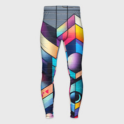 Мужские тайтсы Геометрическое абстрактное граффити