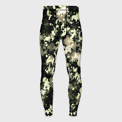 Тайтсы мужские Пятнистый чёрно-бежевый, цвет: 3D-принт