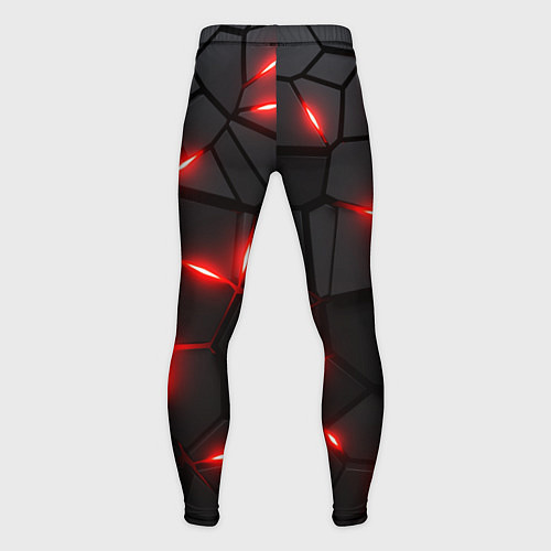 Мужские тайтсы Красная неоновая броня / 3D-принт – фото 2