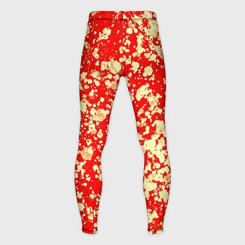 Мужские тайтсы Пятнистый красно-жёлтый / 3D-принт – фото 2