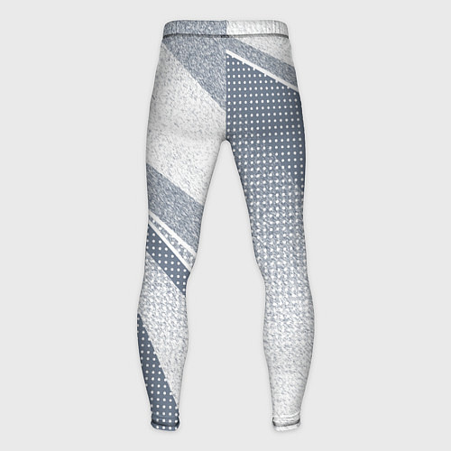 Мужские тайтсы Светлый серо-голубой текстурированный с полосой / 3D-принт – фото 2