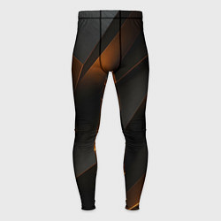 Тайтсы мужские Черная текстура с углами, цвет: 3D-принт