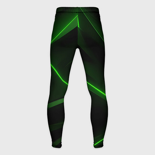 Мужские тайтсы Зеленая текстура с неоном / 3D-принт – фото 2