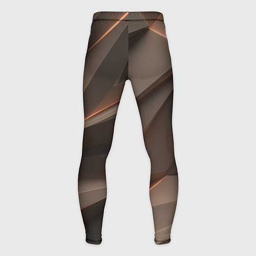 Мужские тайтсы Кофейная объемная текстура / 3D-принт – фото 2
