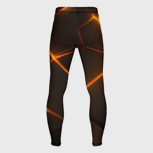 Мужские тайтсы Оранжевое свечение текстура / 3D-принт – фото 2