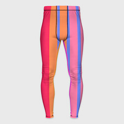 Тайтсы мужские Теплые цветные полосы, цвет: 3D-принт