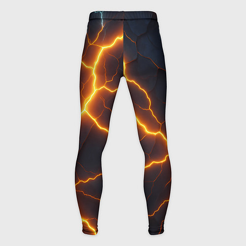 Мужские тайтсы Молнии и черные объемные плиты / 3D-принт – фото 2