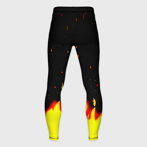 Мужские тайтсы Monster energy fire steel / 3D-принт – фото 2