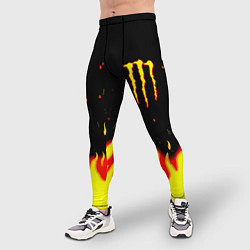 Тайтсы мужские Monster energy fire steel, цвет: 3D-принт — фото 2