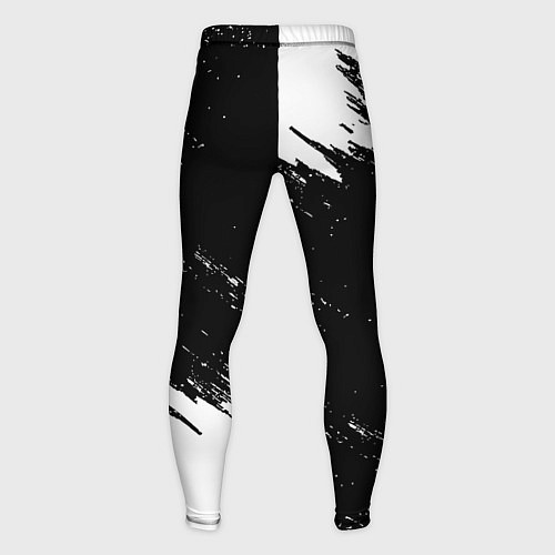 Мужские тайтсы Monster energy краски штрихи белые / 3D-принт – фото 2