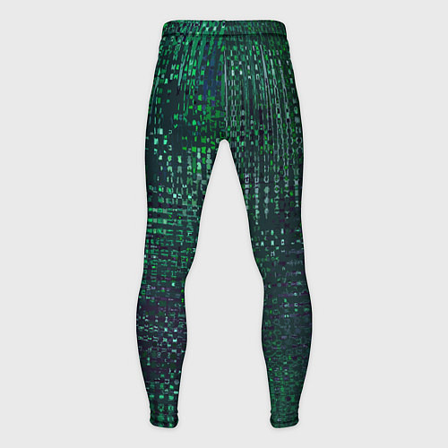 Мужские тайтсы Текстурный тёмный сине-зелёный / 3D-принт – фото 2
