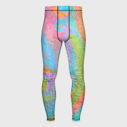 Мужские тайтсы Абстракция - multicolored curves