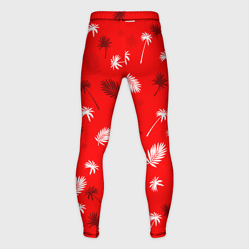 Мужские тайтсы Текстура красной гавайской рубашки / 3D-принт – фото 2