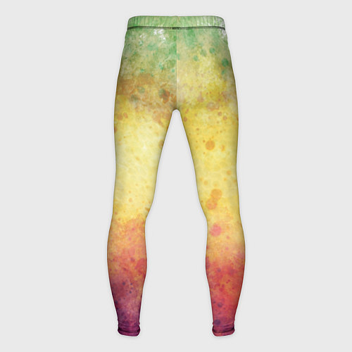 Мужские тайтсы Абстракция - layers of green, yellow and red / 3D-принт – фото 2