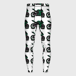 Тайтсы мужские Motorbike dark green, цвет: 3D-принт