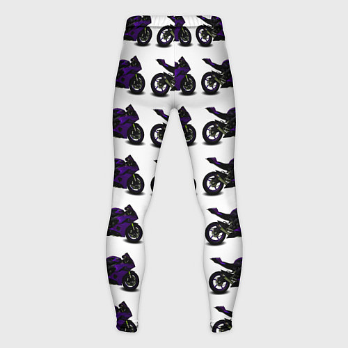 Мужские тайтсы The motorcycle is dark purple / 3D-принт – фото 2