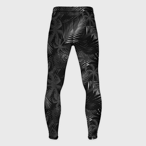 Мужские тайтсы Palm black and white / 3D-принт – фото 2