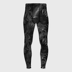 Тайтсы мужские Palm black and white, цвет: 3D-принт