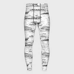 Мужские тайтсы Корабли на Неве