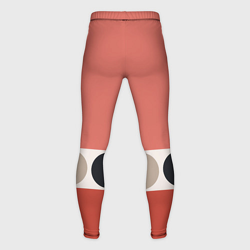 Мужские тайтсы Луна Малевича розовый томат / 3D-принт – фото 2